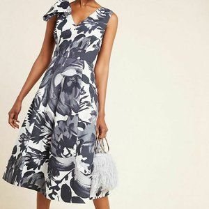 SZ 4 Anthropologie Tracy Reese Hermosa Midi Dress